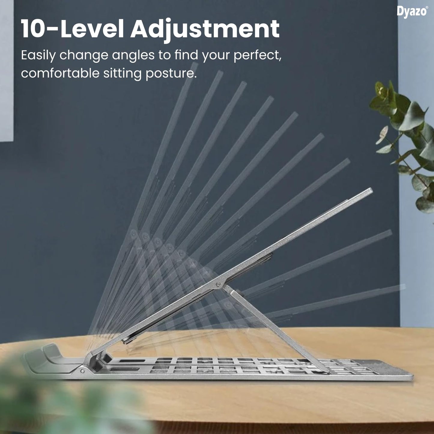 Foldable Aluminum Adjustable Laptop Stand – Ergonomic & Portable