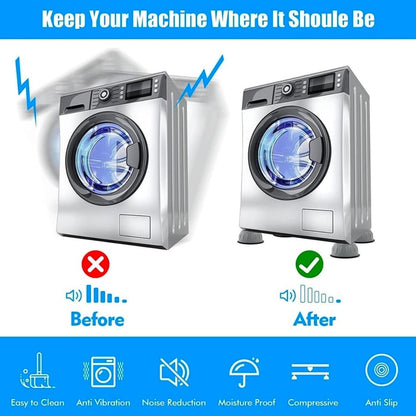 Dadop 4Pcs Anti Vibration Pads for Washing Machine and Dryer Shock and Noise Cancelling Washing Machine