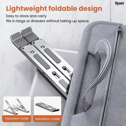 Foldable Aluminum Adjustable Laptop Stand – Ergonomic & Portable