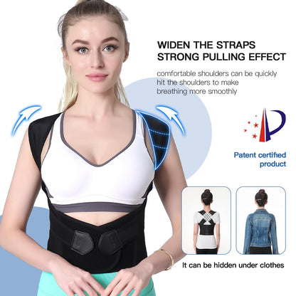 Posture Corrector Back Support Belt – Adjustable Spine & Shoulder Support for Men & Women