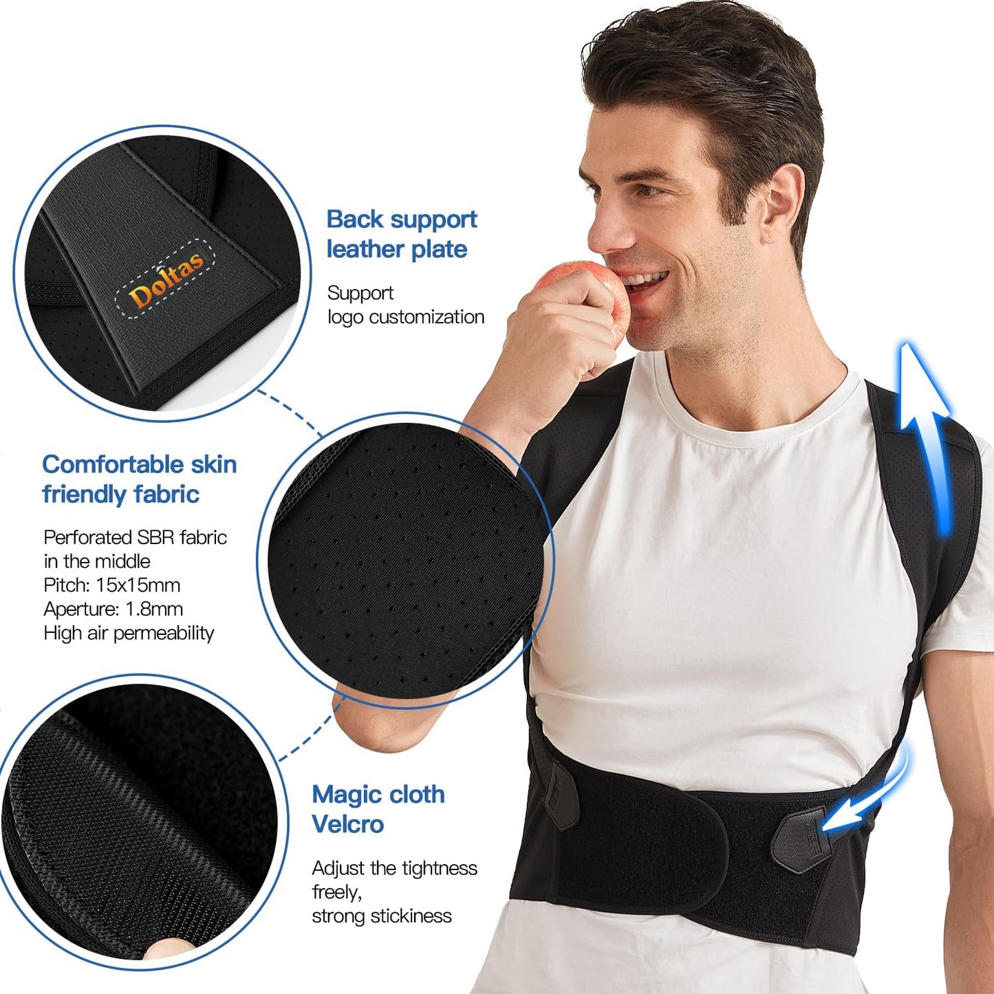 Posture Corrector Back Support Belt – Adjustable Spine & Shoulder Support for Men & Women