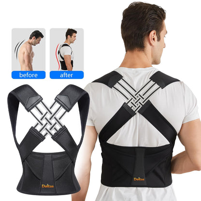 Posture Corrector Back Support Belt – Adjustable Spine & Shoulder Support for Men & Women