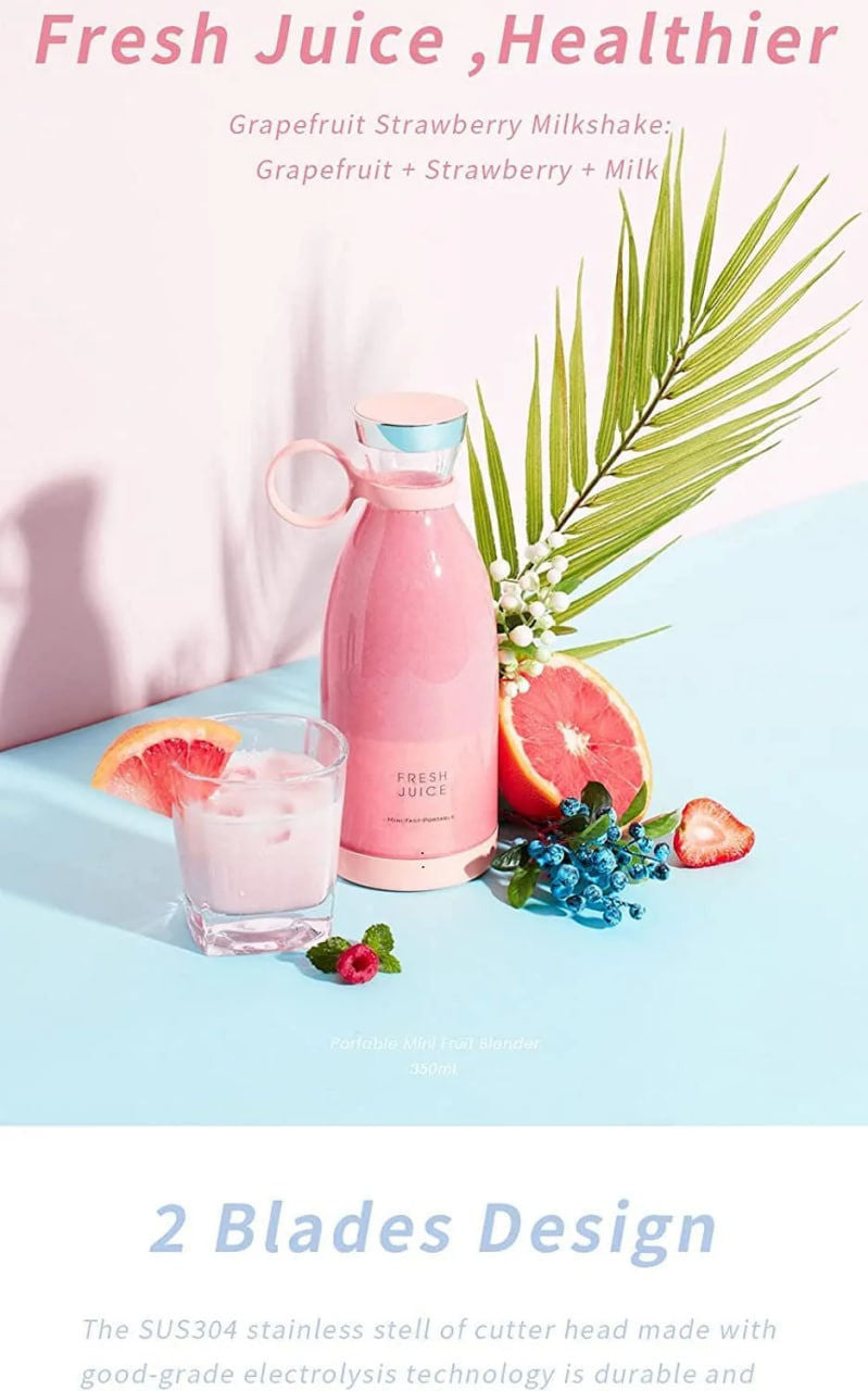 Portable USB Electric Juicer Mixer (420 ml) - Atelyx